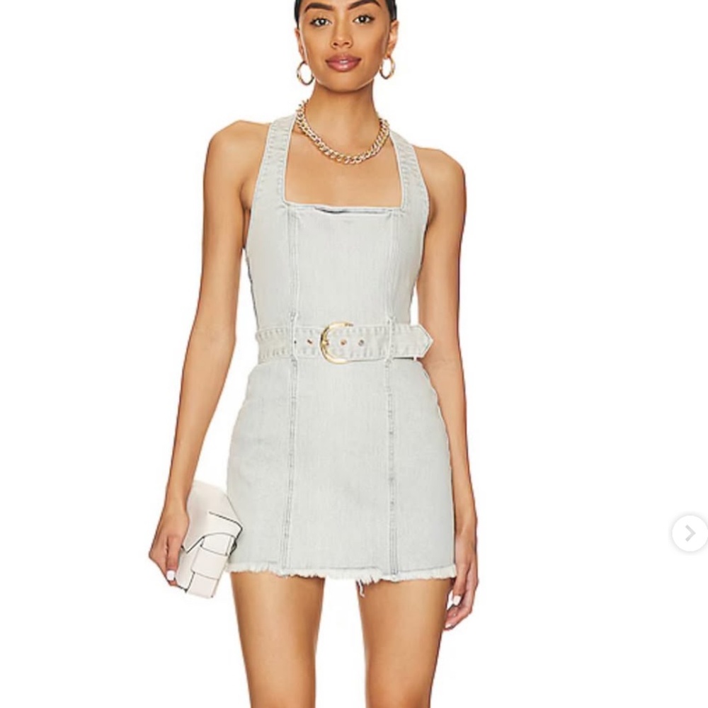 Show Me Your Mumu Duncan Halter Dress in Blue Jay